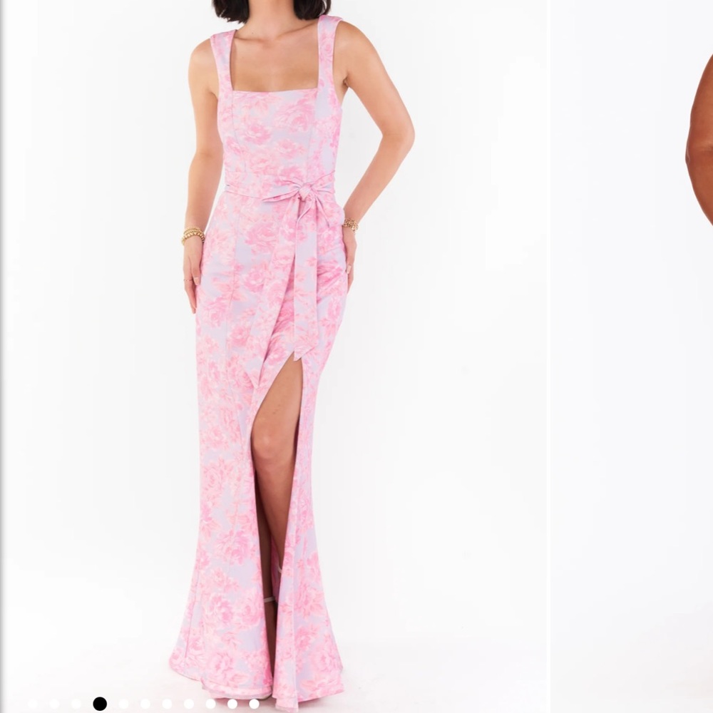 Show Me Your MuMu Pink Floral Wedding Dress